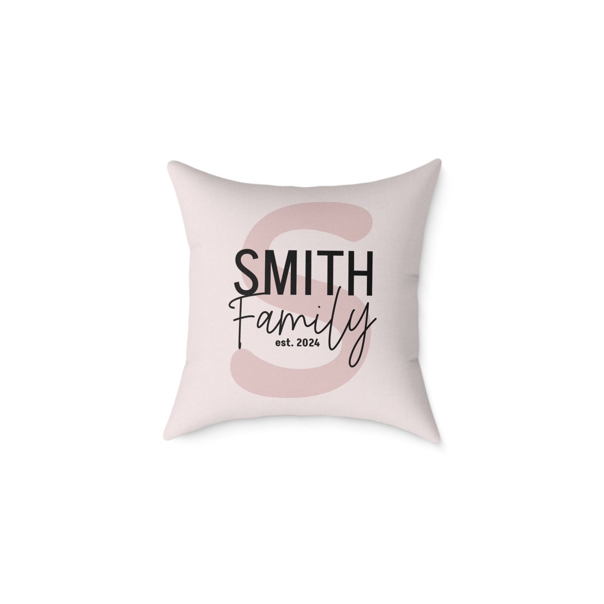 Personalized Family Name Pillow - Custom Last Name and Year Home Gift