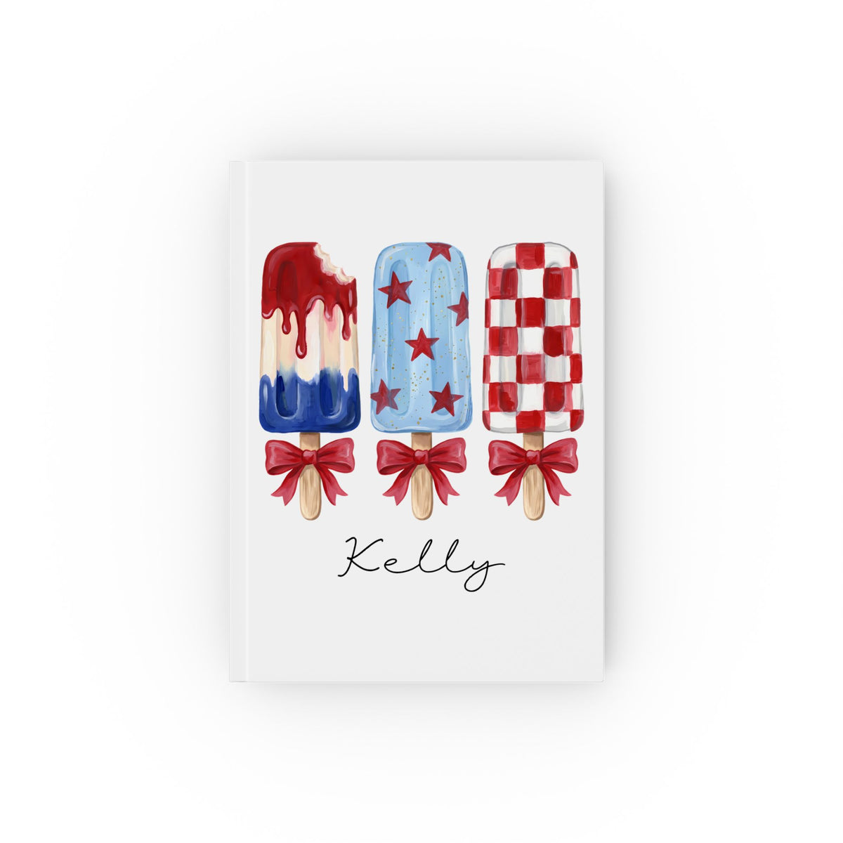 Personalized Patriotic Popsicle Journal - Custom Name Summer Gift