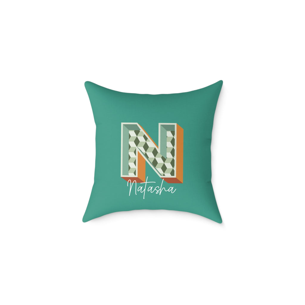 Personalized Initial N Pillow for Her - Custom Name Home Decor