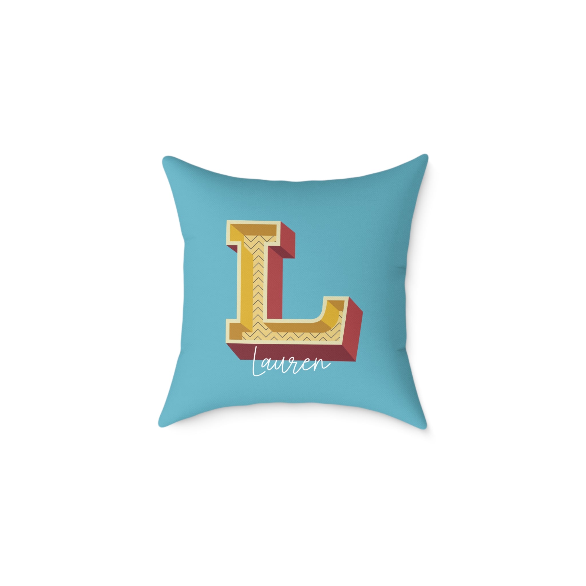 Personalized Initial L Pillow for Her - Custom Name Home Decor