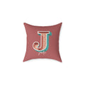 Personalized Initial J Pillow for Her - Custom Name Home Decor