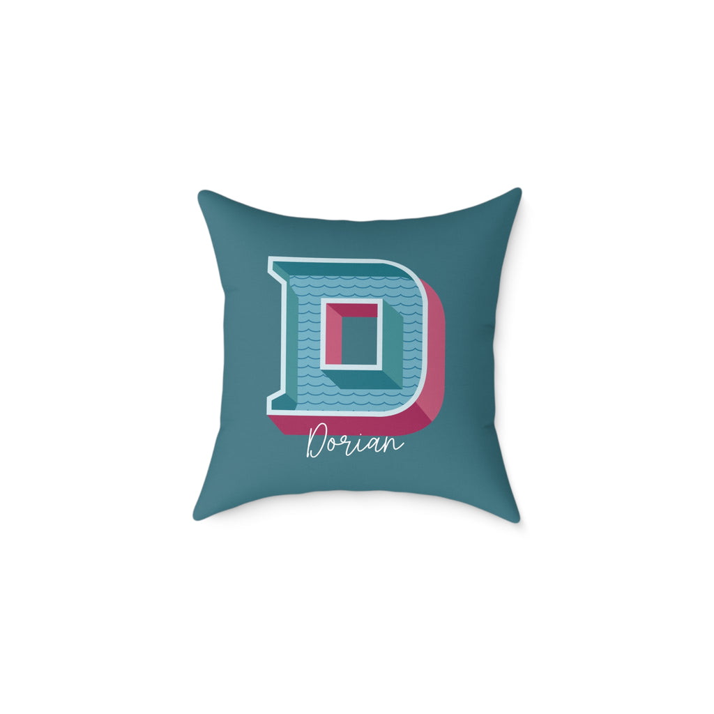 Personalized Initial D Pillow for Him - Custom Name Home Decor
