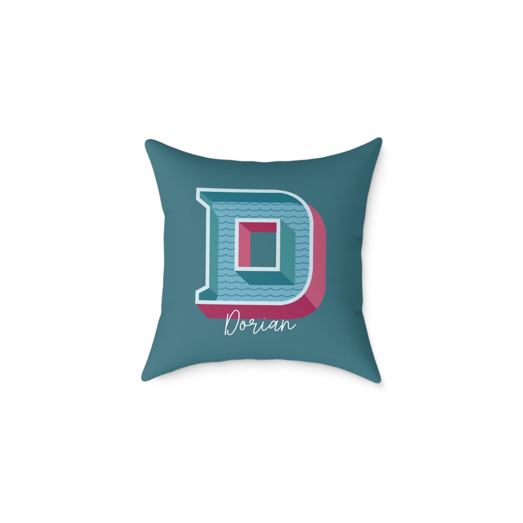 Personalized Initial D Pillow for Him - Custom Name Home Decor