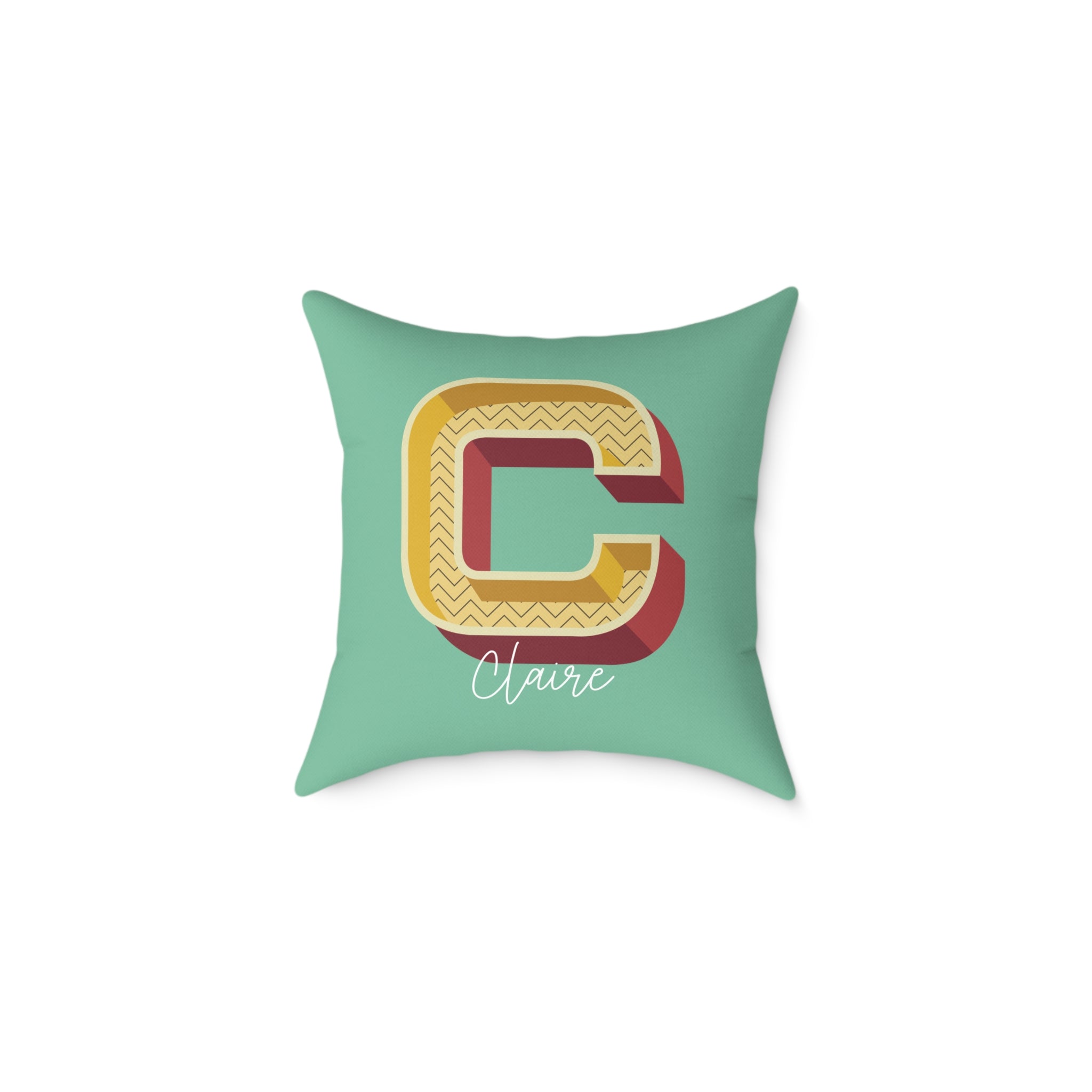 Personalized Initial C Pillow for Her - Custom Name Home Decor