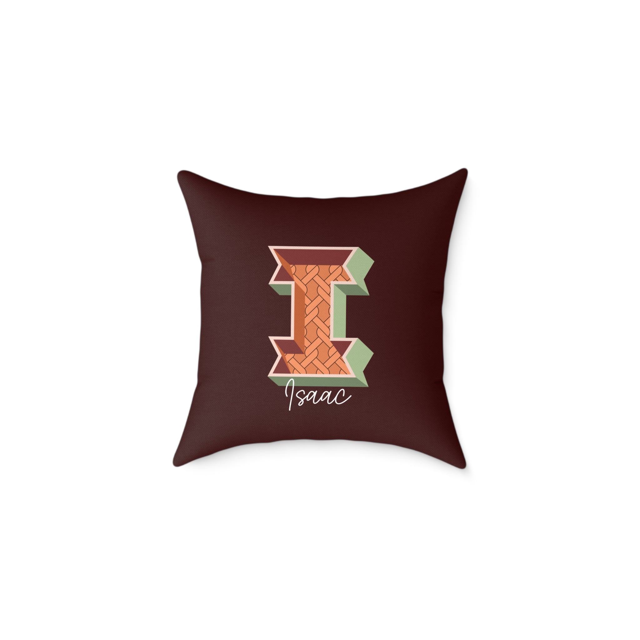 Personalized Initial I Pillow for Him - Custom Name Home Decor