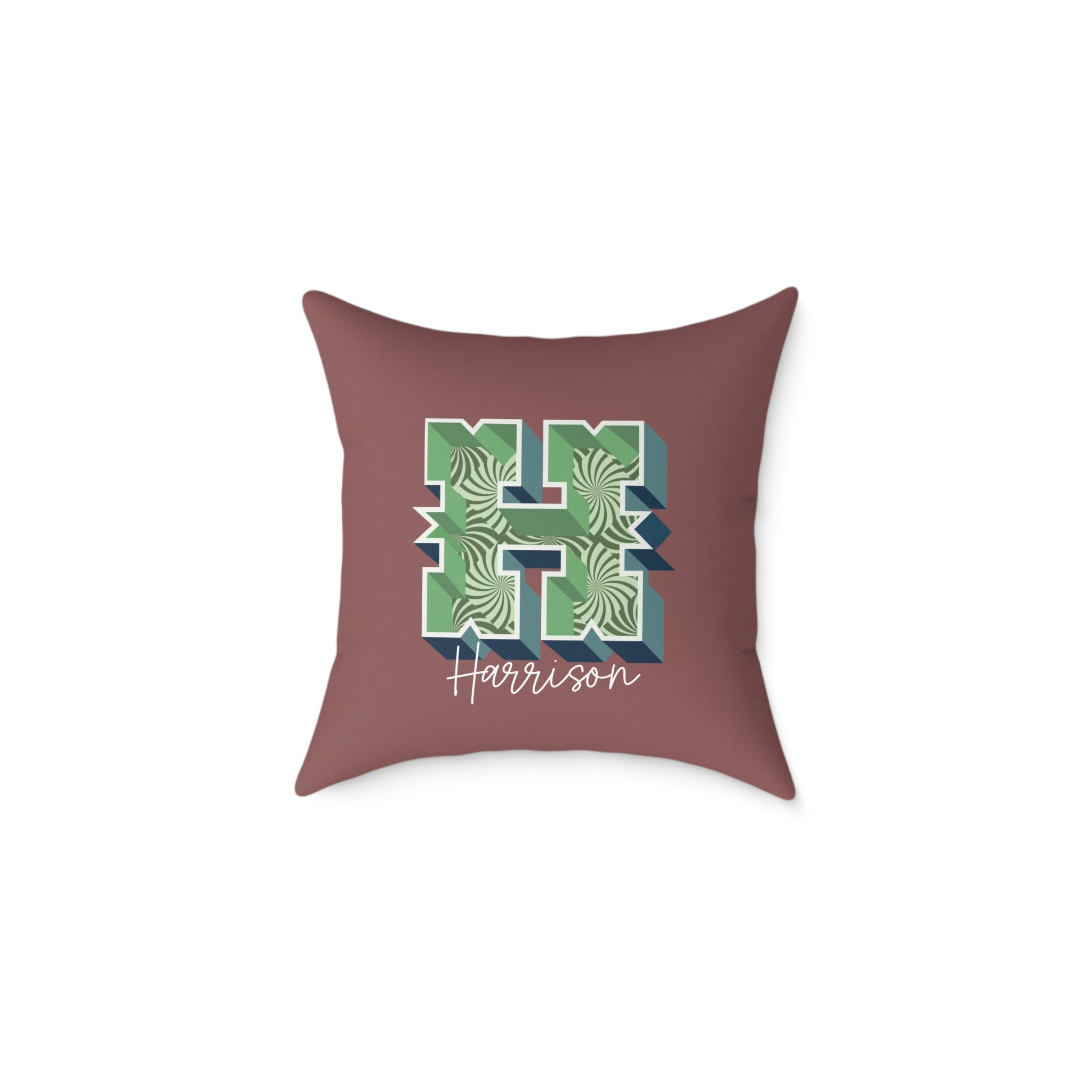 Personalized Initial H Pillow for Him - Custom Name Home Decor
