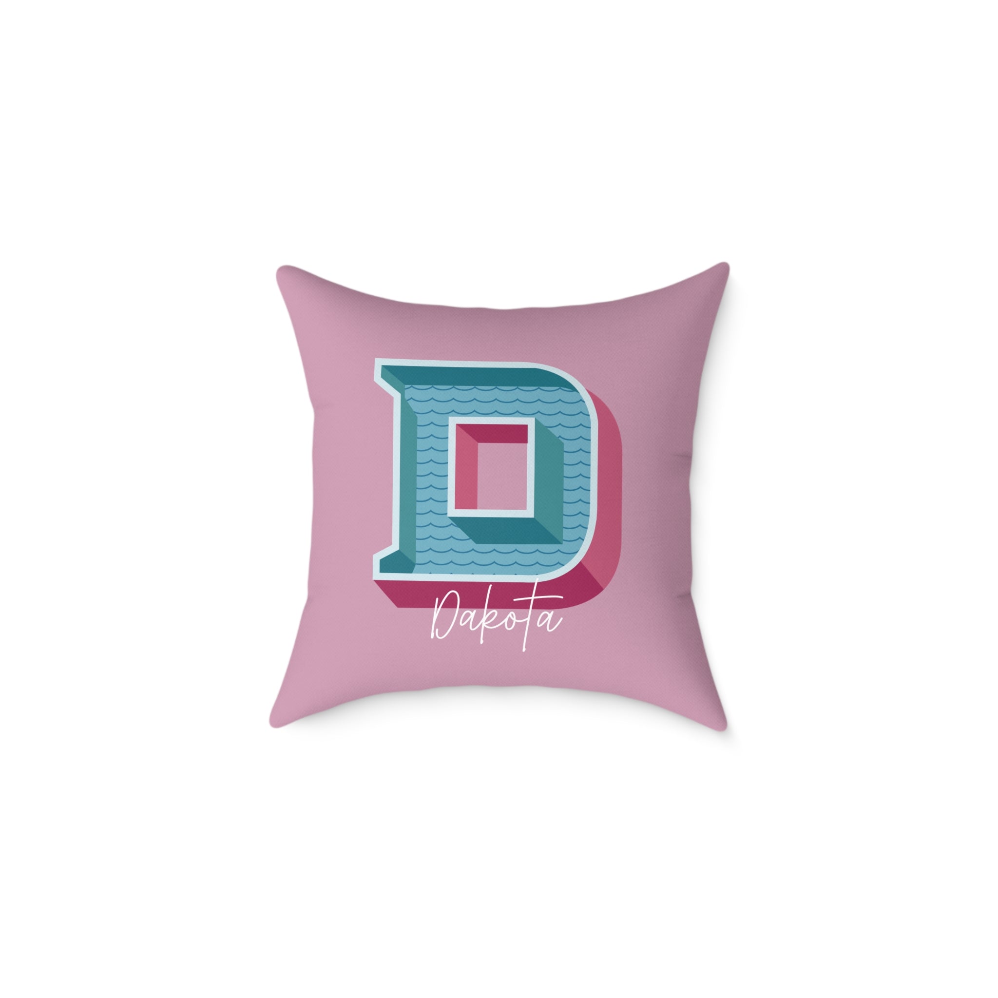 Personalized Initial D Pillow for Her - Custom Name Home Decor