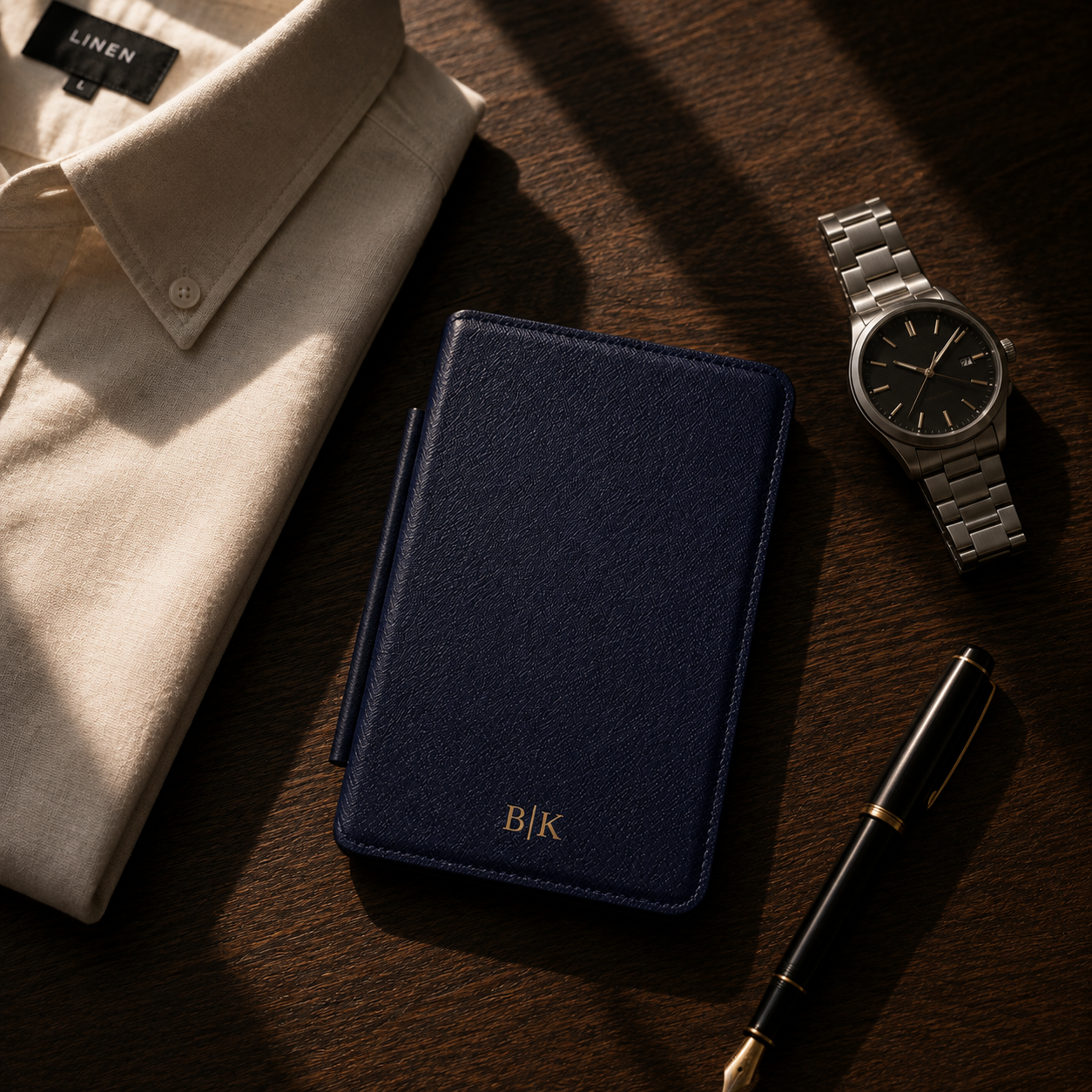 Personalized Kindle Case in Navy | Custom Initials
