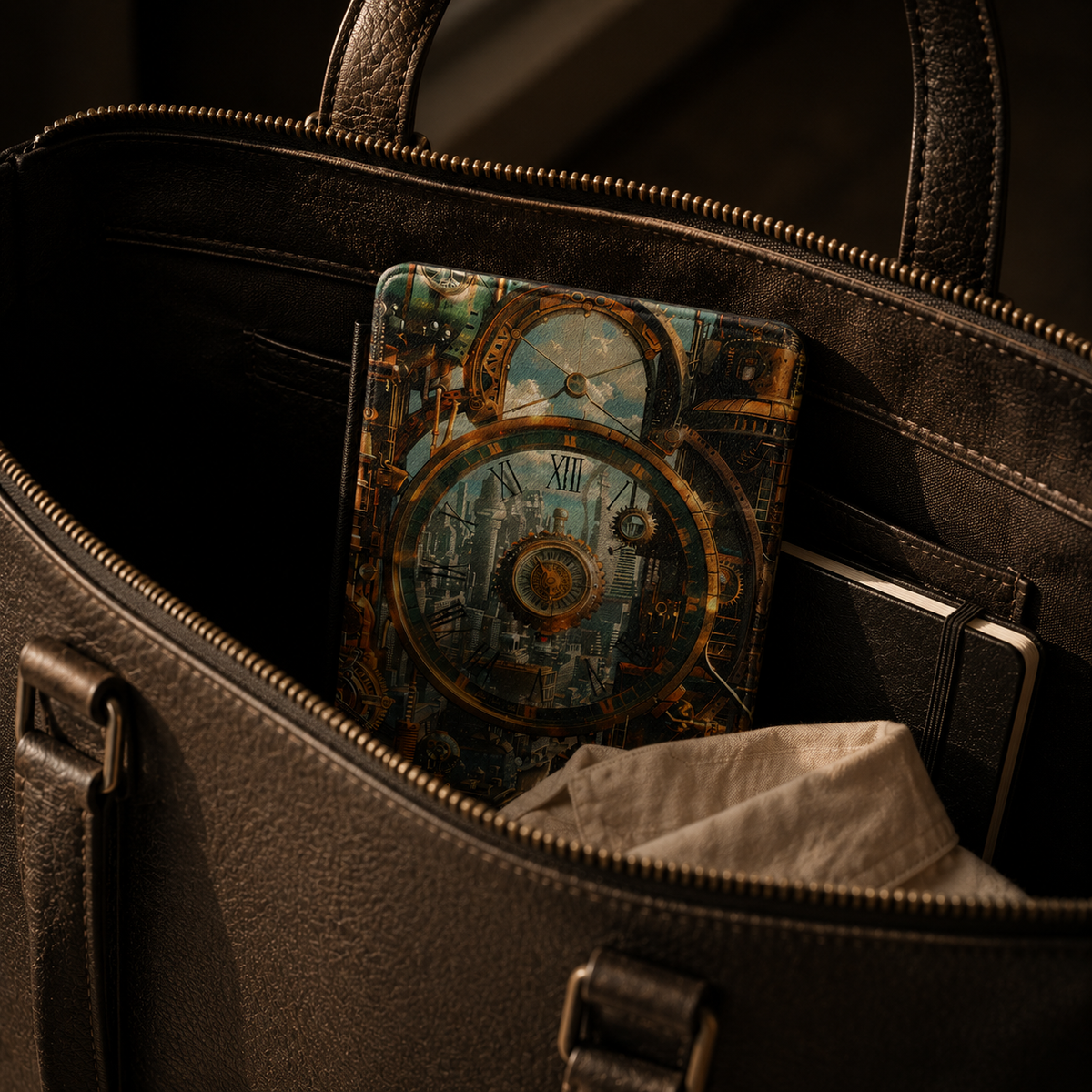 Steampunk Clock Kindle Case | Personalized Initials
