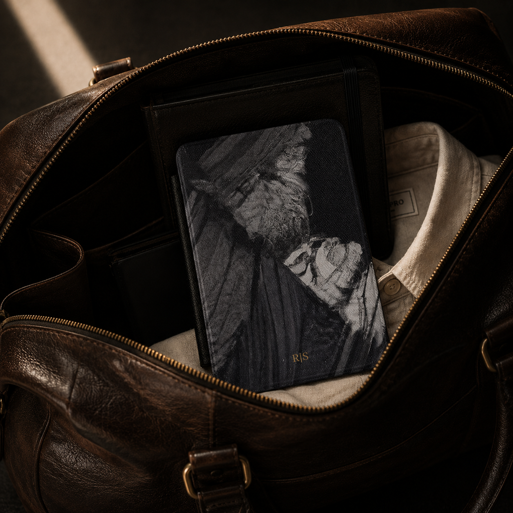 Black Marble Abstract Kindle Case | Initials
