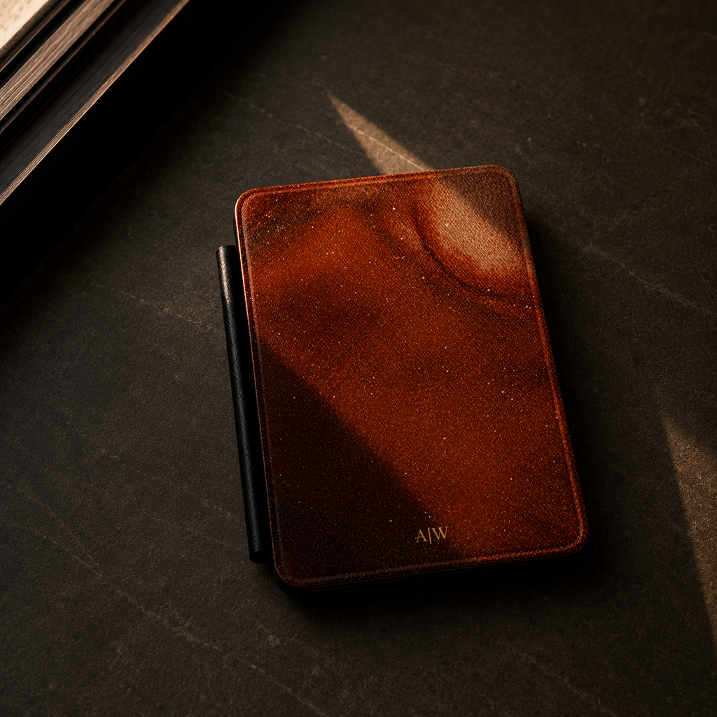 Terracotta Gold Fleck Kindle Case | Initials