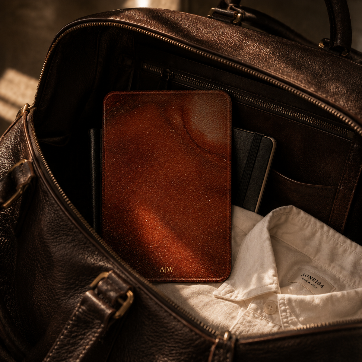 Terracotta Gold Fleck Kindle Case | Initials