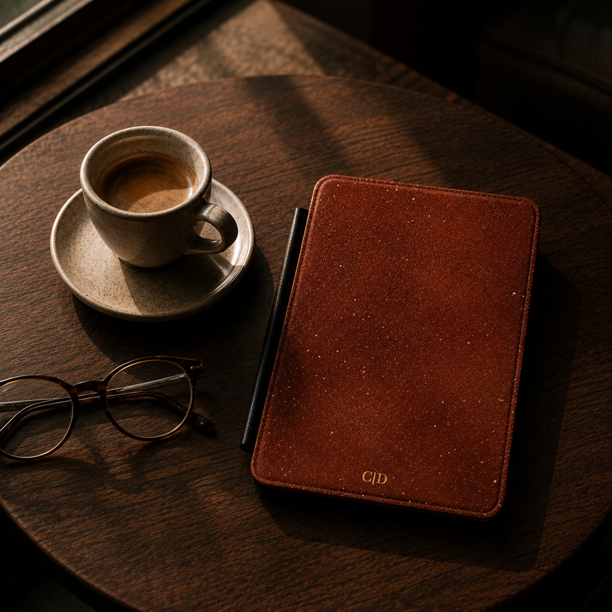 Terracotta Starlight Marble Kindle Case | Initials