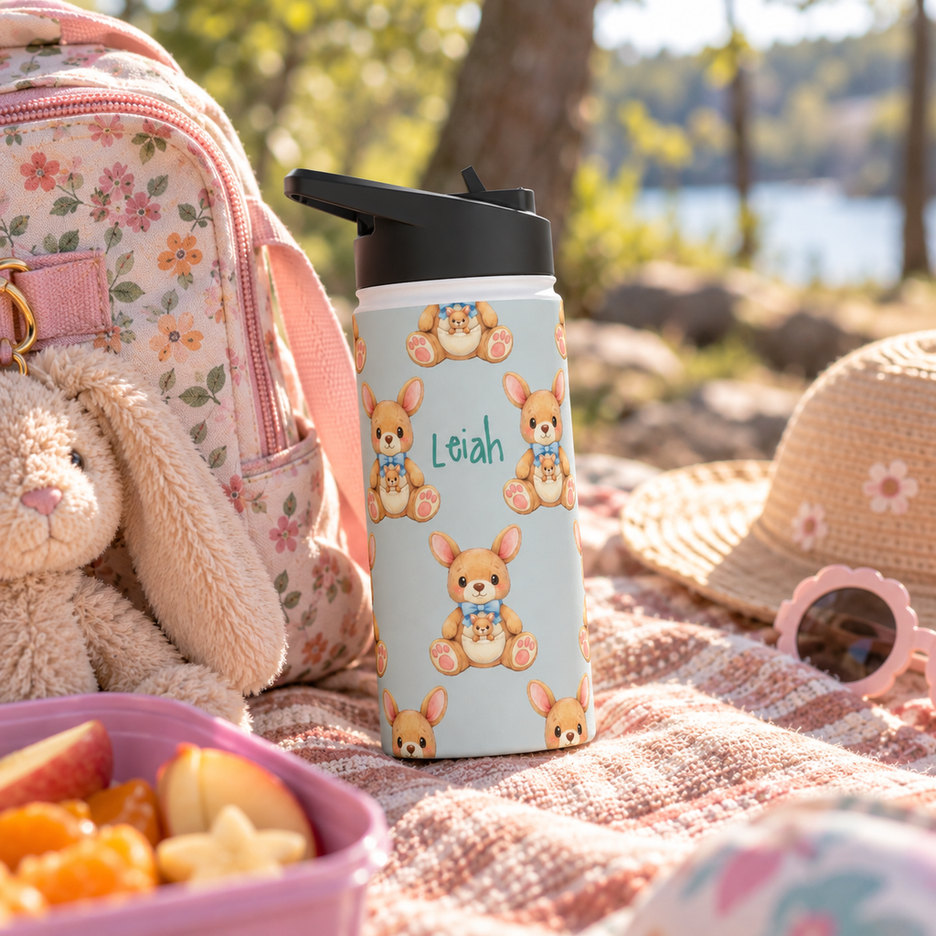 Personalized Water Bottle - Baby Zebra Custom Name