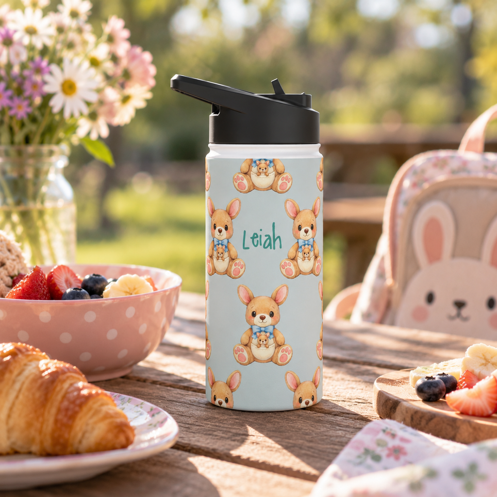 Personalized Water Bottle - Baby Zebra Custom Name