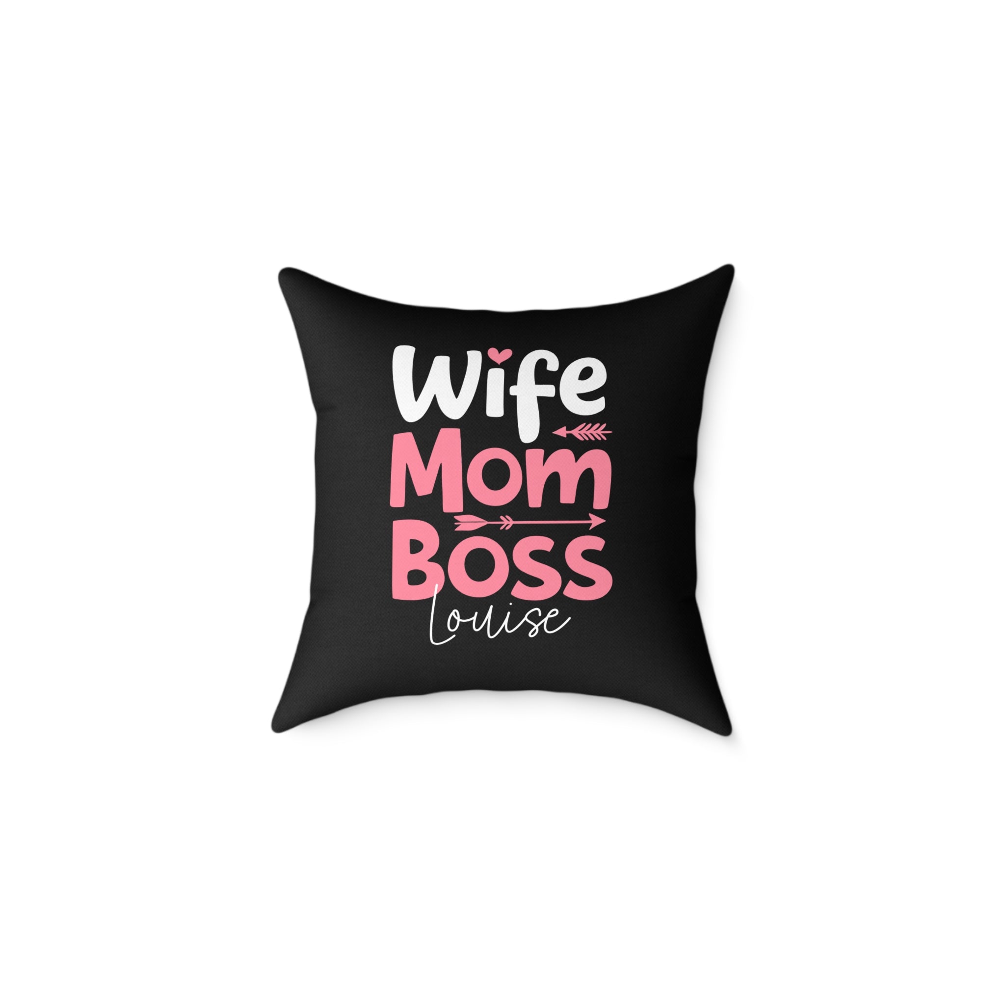 Personalized Wife Mom Boss Pillow - Custom Name Gift for Her