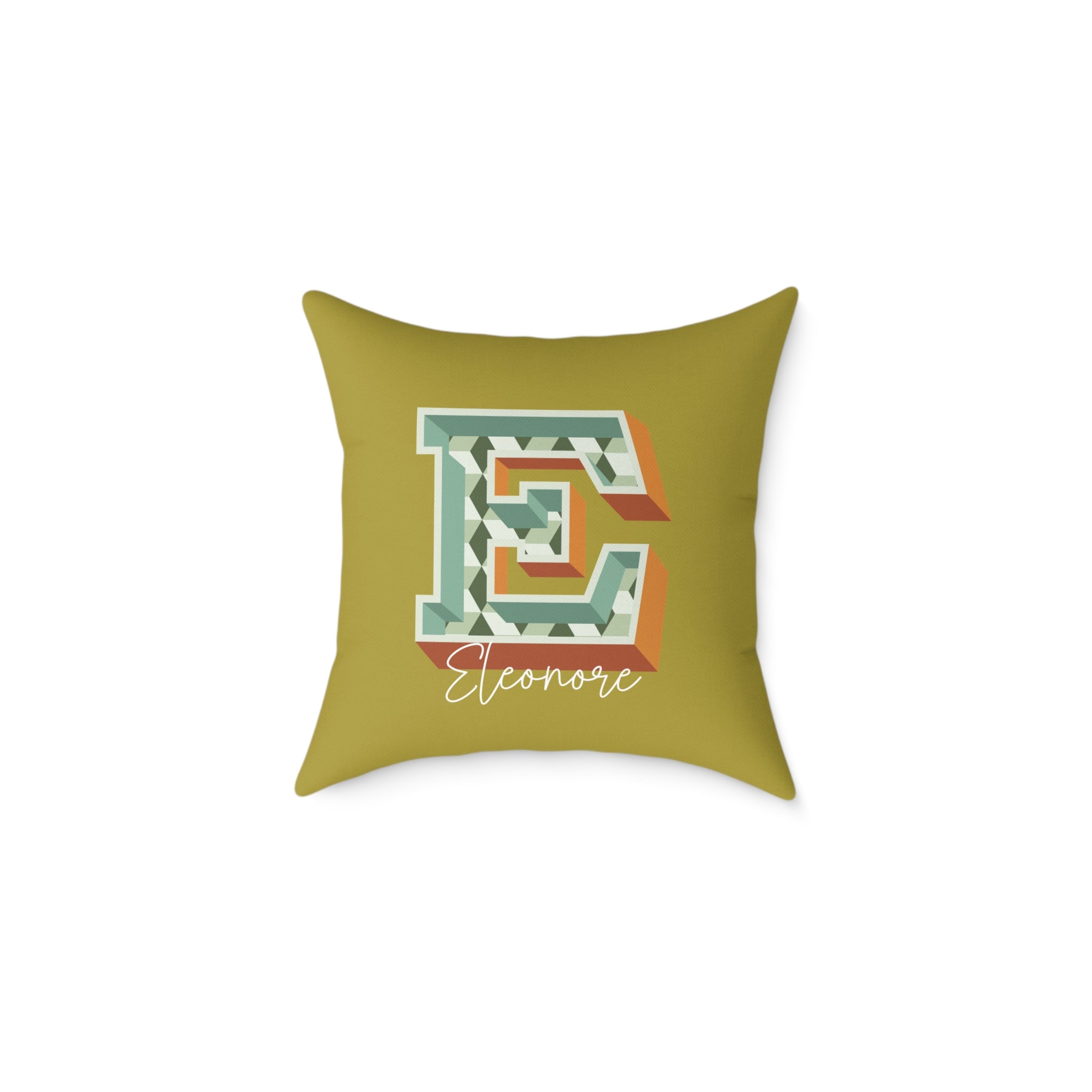 Personalized Initial E Pillow for Her - Custom Name Home Decor