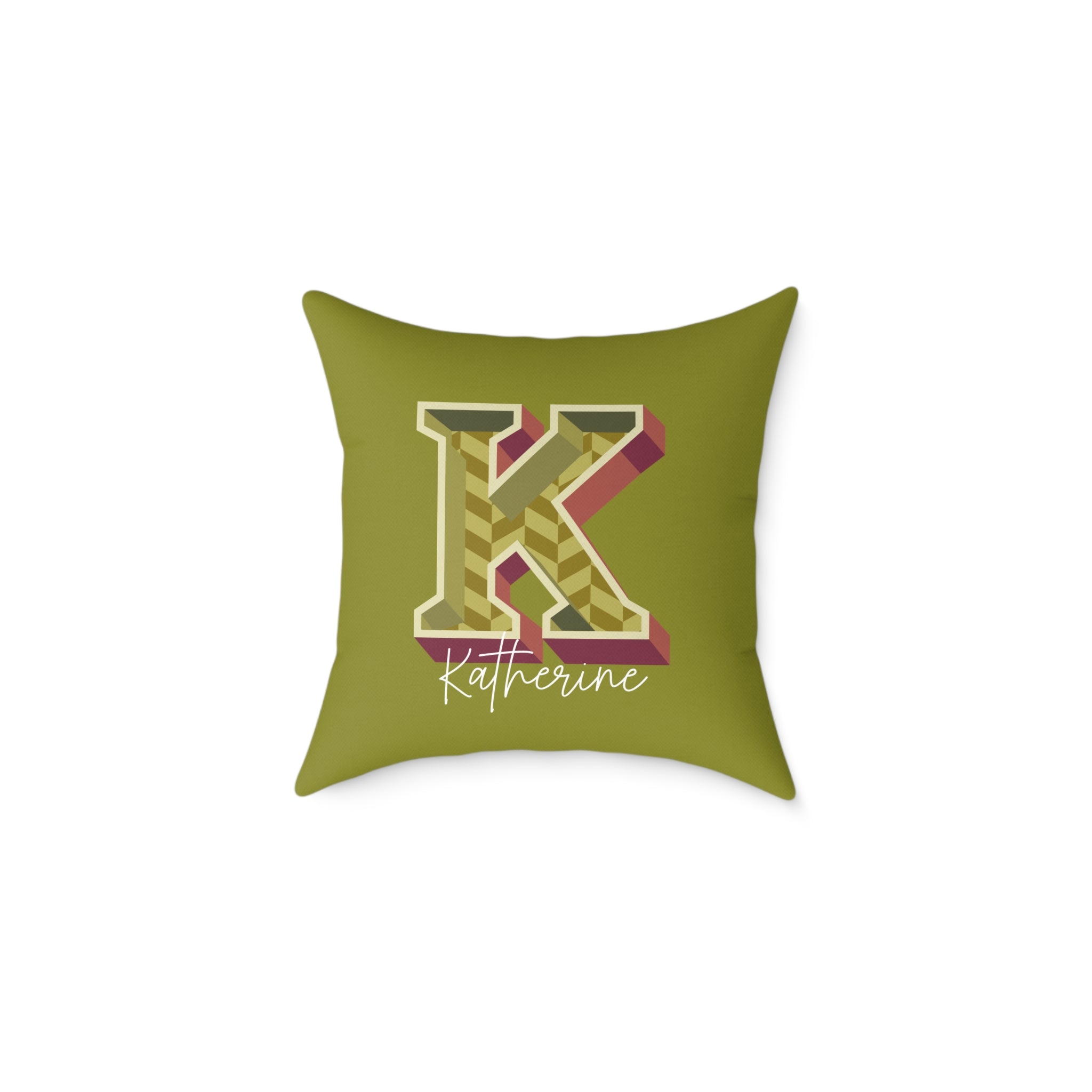 Personalized Initial K Pillow for Her - Custom Name Home Decor