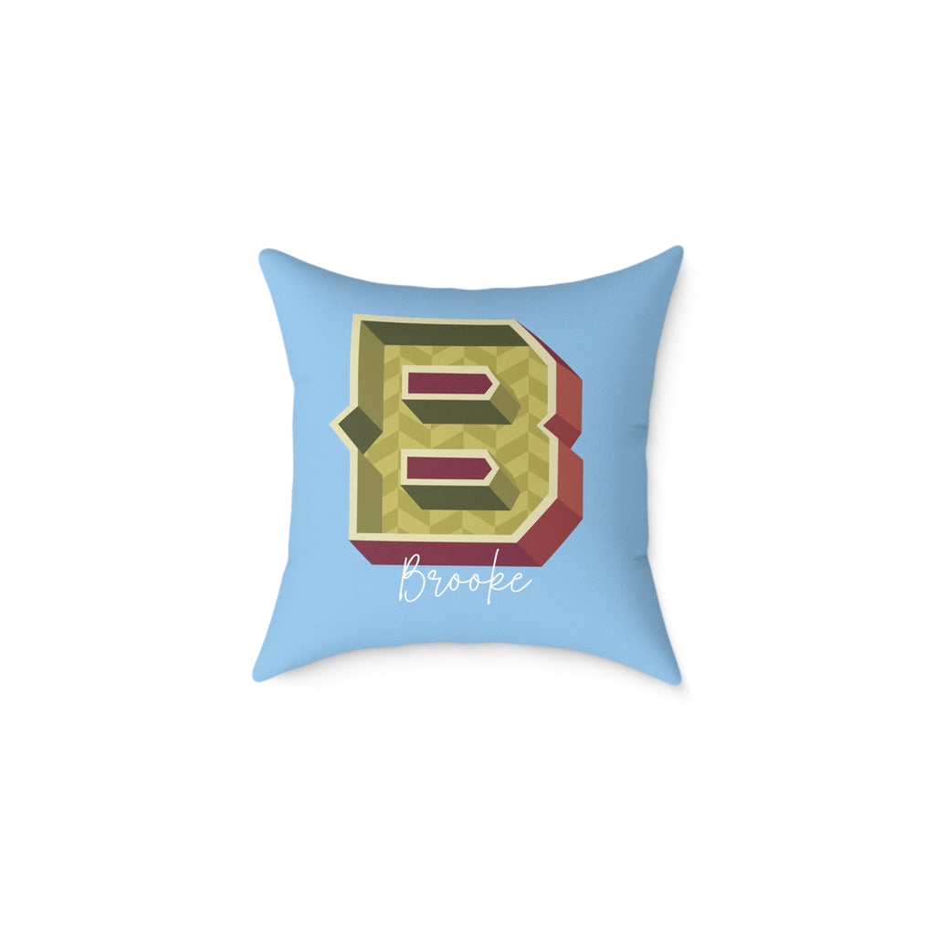 Personalized Initial B Pillow for Her - Custom Name Home Decor