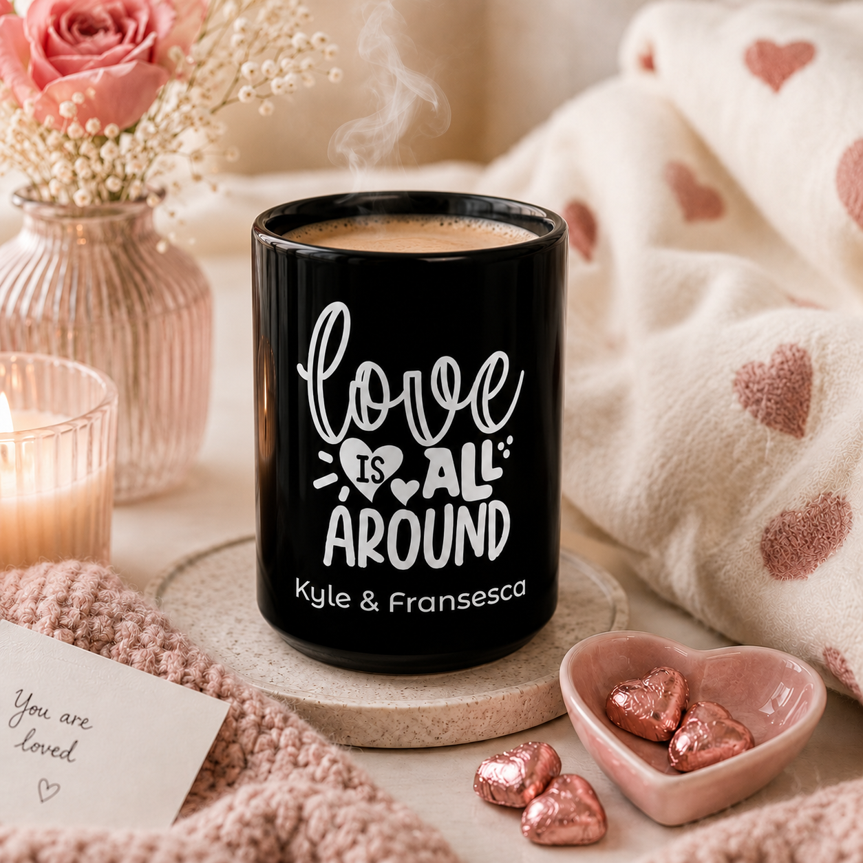 Personalized Couples Mug - Love is All Around