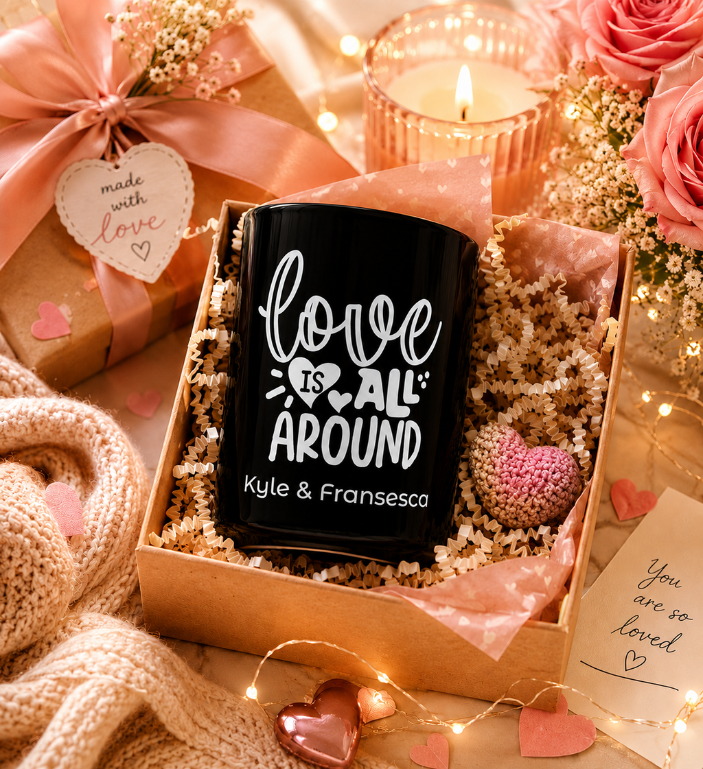 Personalized Couples Mug - Love is All Around