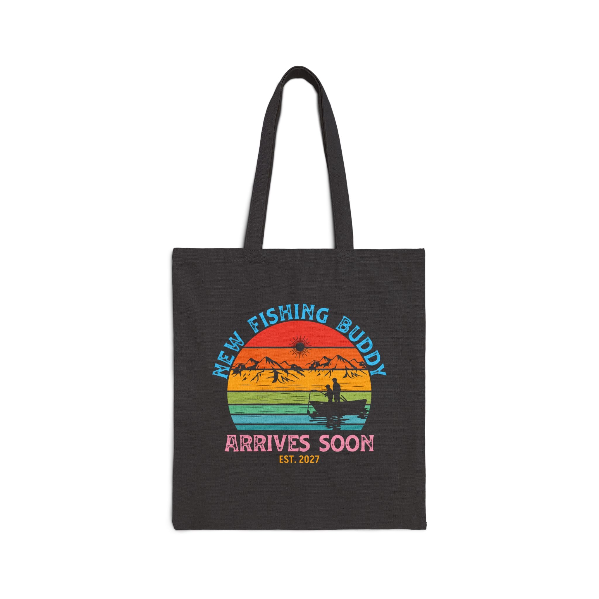 Personalized New Fishing Buddy Tote Bag - Pregnancy Announcement