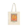 Personalized Aperol spritz canvas tote bag with custom name, citrus and sunshine sunburst design