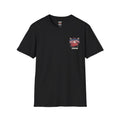 Personalized Baseball Dad t-shirt – black crewneck with retro chest logo and name John