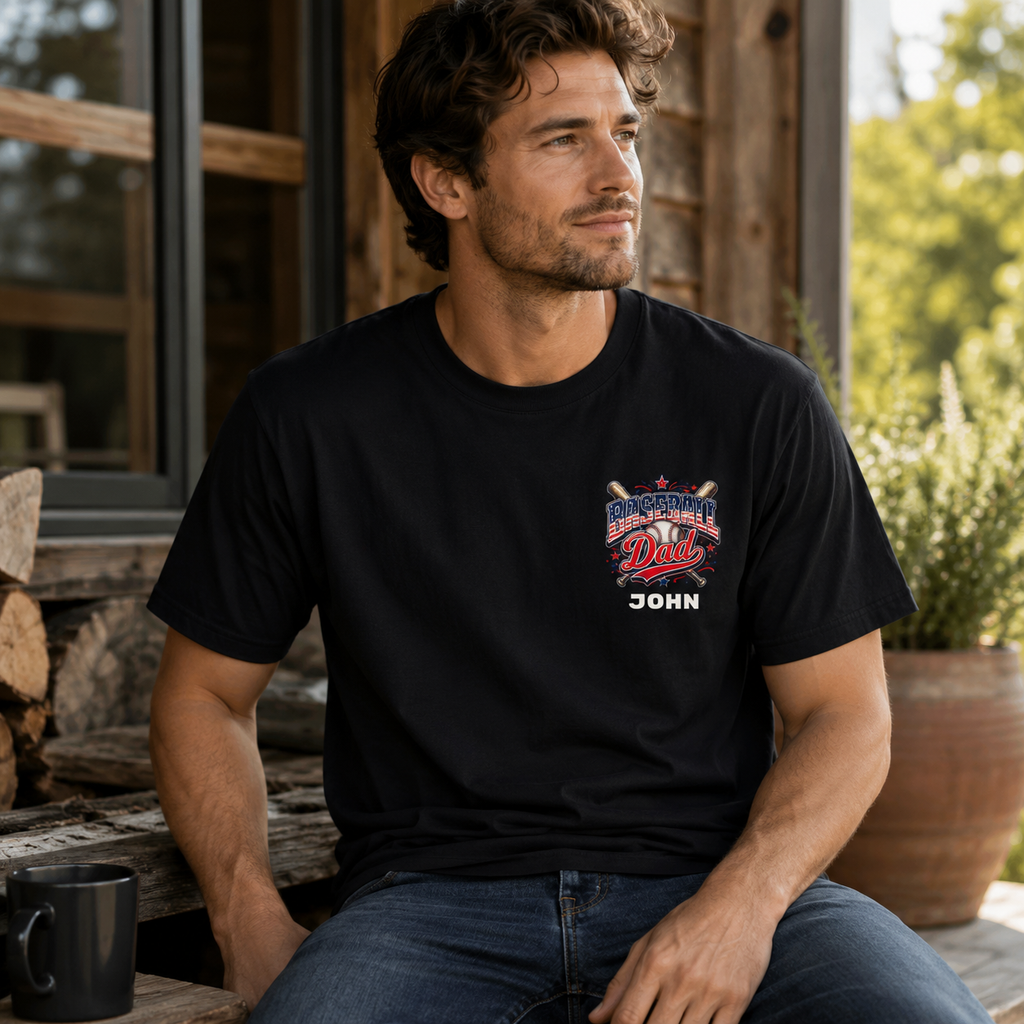 Baseball Dad t-shirt lifestyle – Father's Day gift for sports dad