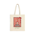Personalized berry beach bar canvas tote bag with custom name, frozen daiquiri design