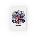 Personalized Best Dad Ever journal – white hardcover with patriotic design and custom name David