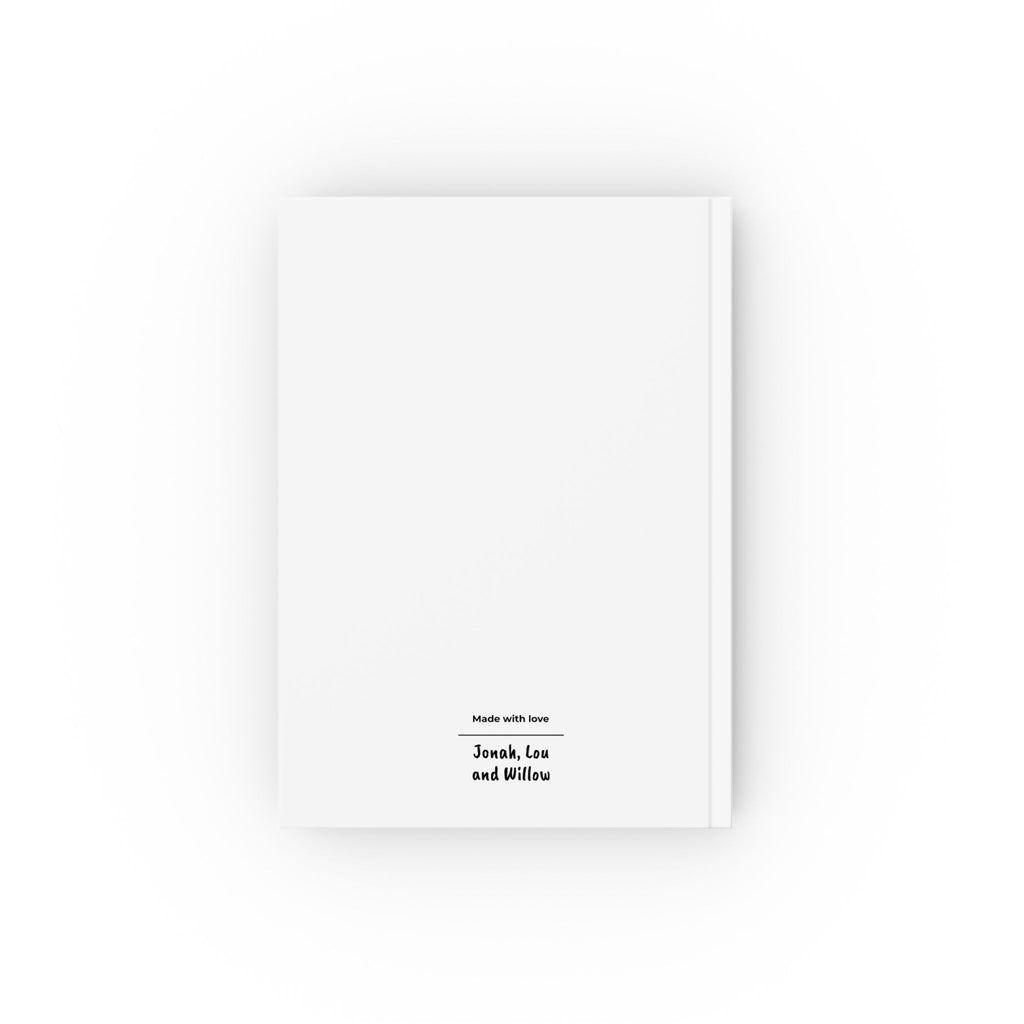 Personalized Best Dad Ever journal size reference – 5.2 x 7.4 inch compact notebook