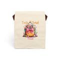 Personalized Trick or Treat candy tote canvas lunch bag with custom name
