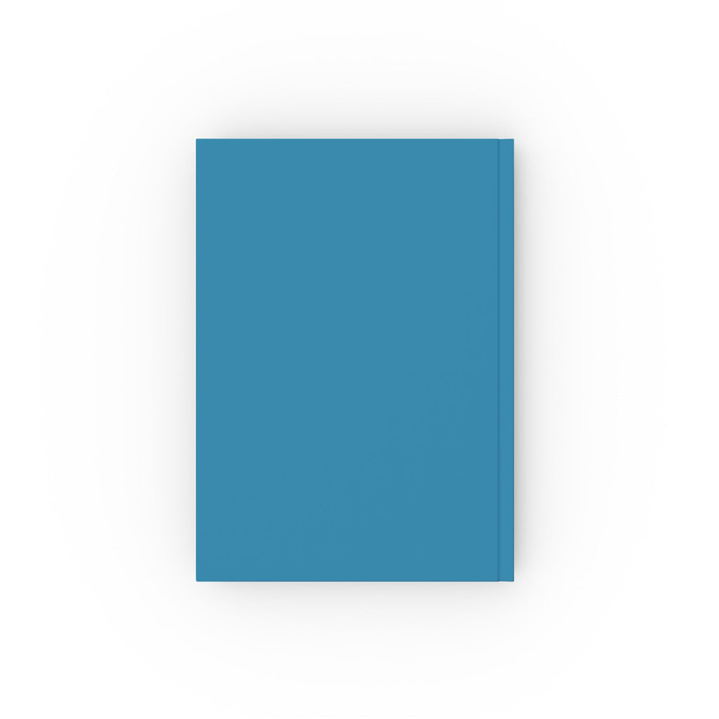 Close-up of blue carrot bunny journal cover – orange carrot with bunny ears and sunglasses on teal