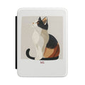 Personalized cat kindle case with calico cat side profile design, main product shot