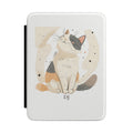 Personalized cat kindle case with sleepy cream cat design, main product shot