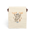 Personalized Trick or Treat dancing ghost canvas lunch bag with custom name