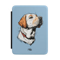 Personalized dog kindle case with sketch portrait design, main product shot
