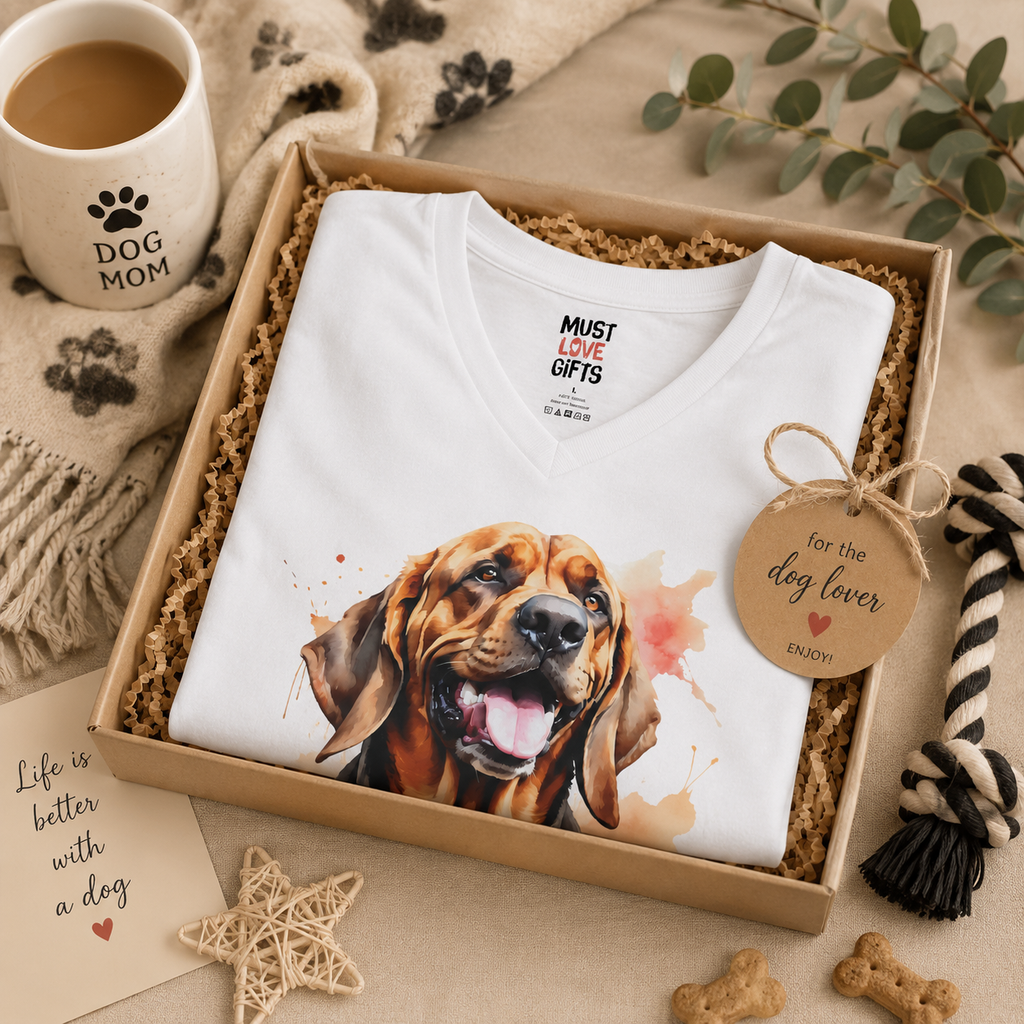 Custom dog name tee lifestyle photo - dog lover gift worn casually