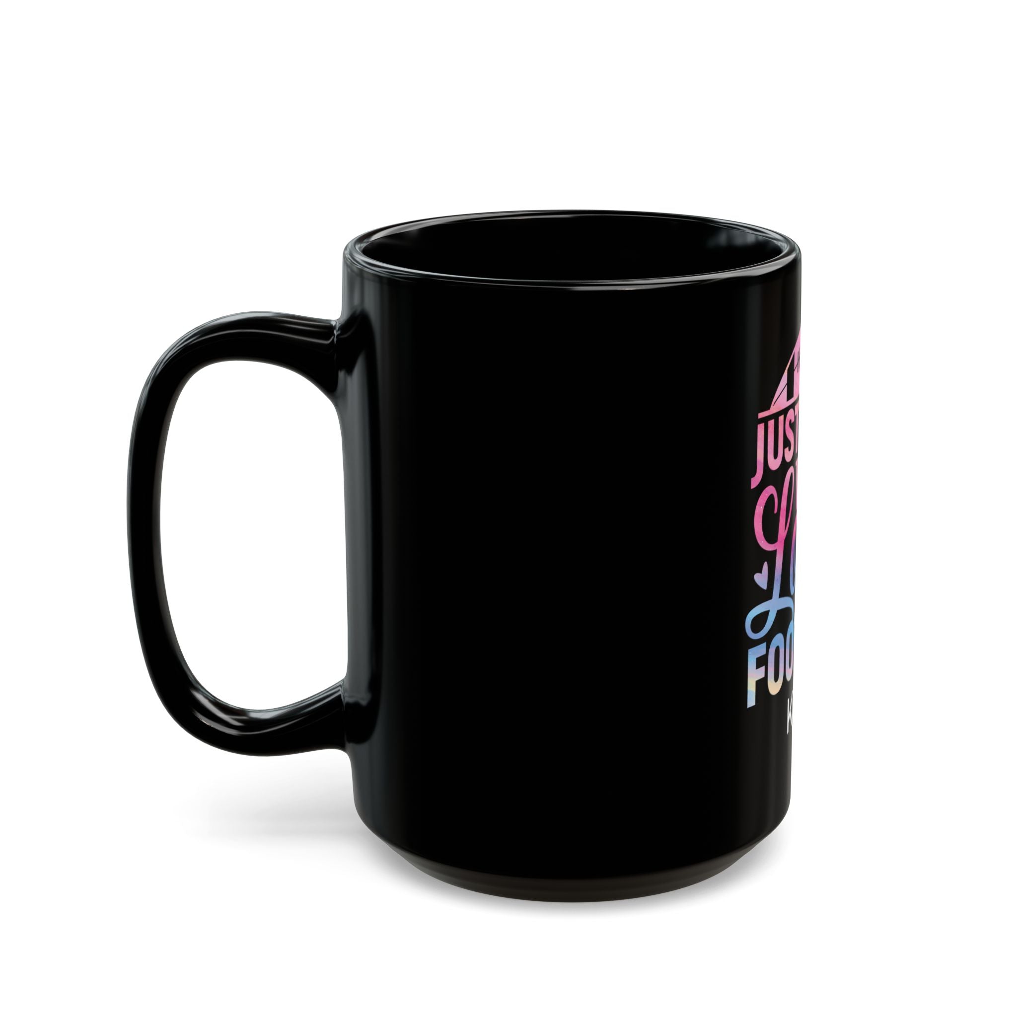 Football mug with pastel ombre design - birthday gift idea for girls who love football
