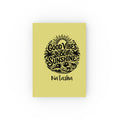 Personalized Good Vibes and Sunshine journal – yellow hardcover with tropical design and name Natasha