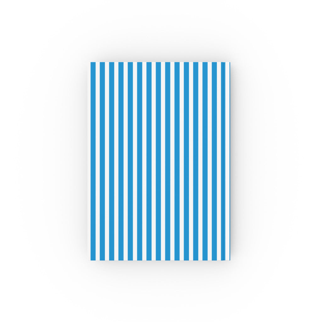 Close-up of Hot Cowgirl Summer journal blue cover – distressed red lettering with cactus accents on blue stripes