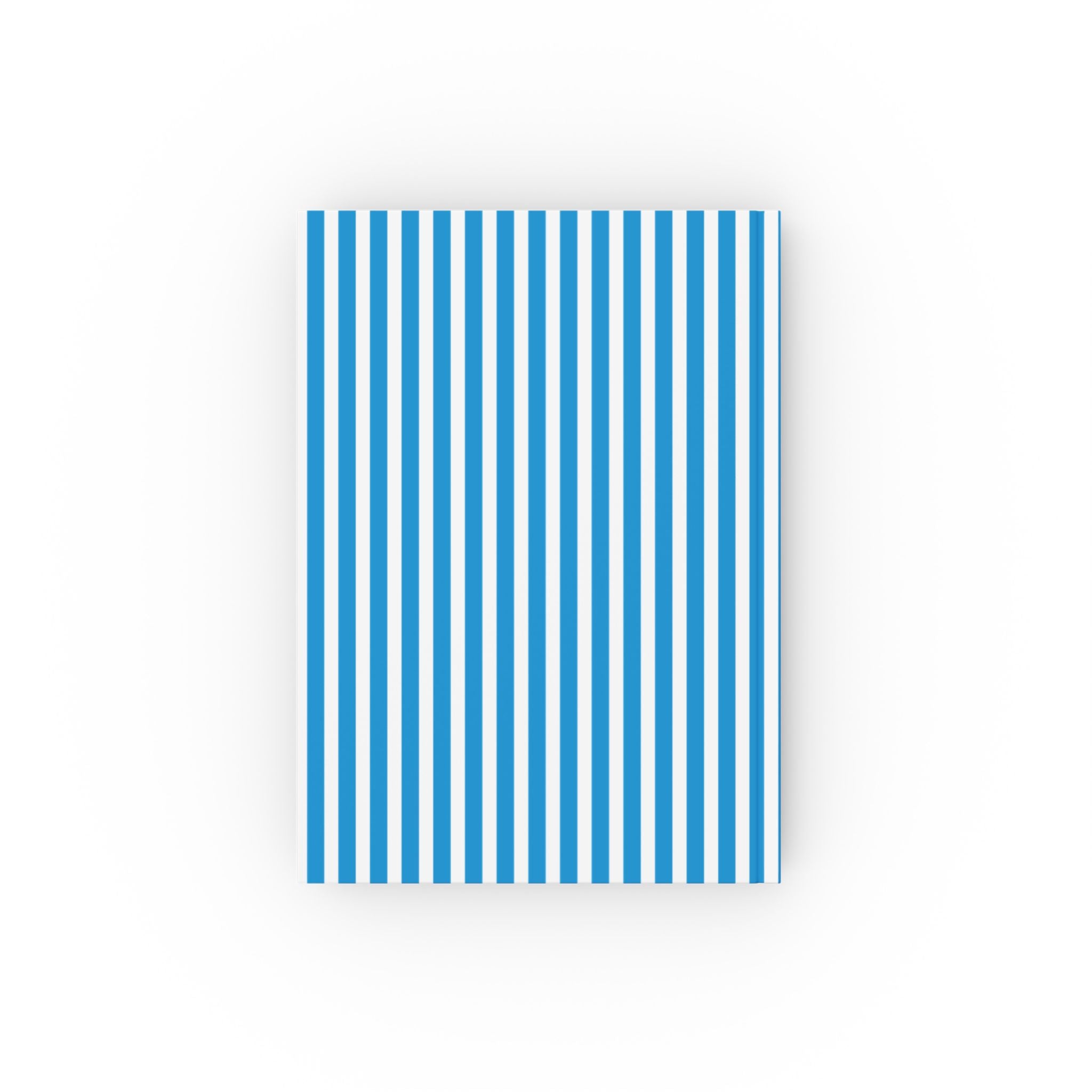 Close-up of Hot Cowgirl Summer journal blue cover – distressed red lettering with cactus accents on blue stripes