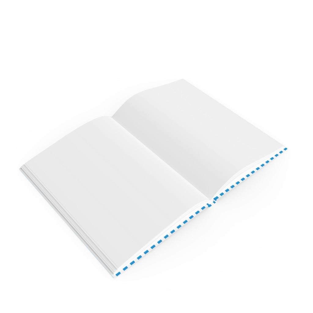 Hot Cowgirl Summer journal blue size reference – 5.2 x 7.4 inch compact striped hardcover