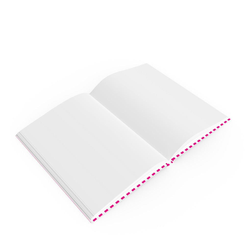 Hot Cowgirl Summer journal pink size reference – 5.2 x 7.4 inch compact pink striped hardcover