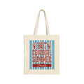 Personalized hot cowgirl summer canvas tote bag with custom name, maroon and blue cactus design