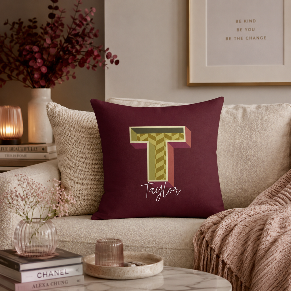 Personalized T pillow for her bedroom lifestyle