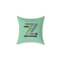 Personalized initial Z pillow for her warm rose canvas