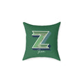 Personalized initial Z pillow for him dark canvas