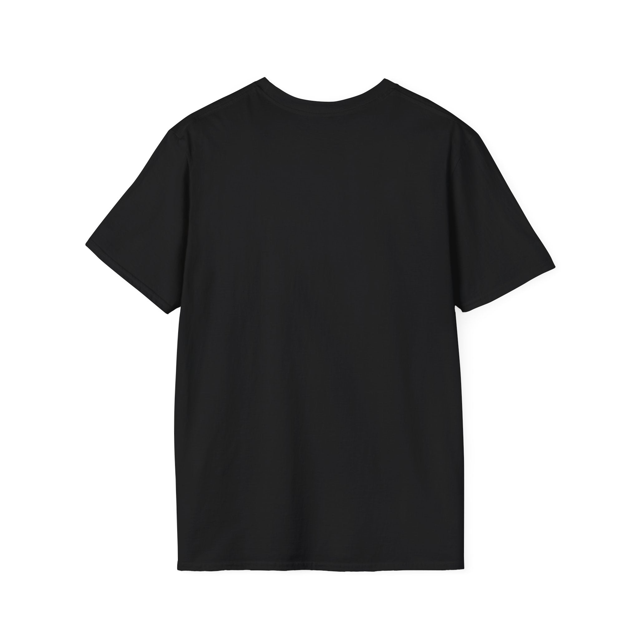 Custom dog name tee – back view showing label-free neck